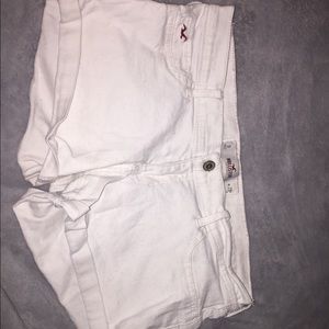 White jean shorts